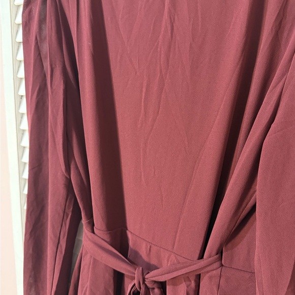 Marvelous Grace Plum Long Sleeve Tiered Wrap Maxi Dress - Picture 9 of 9